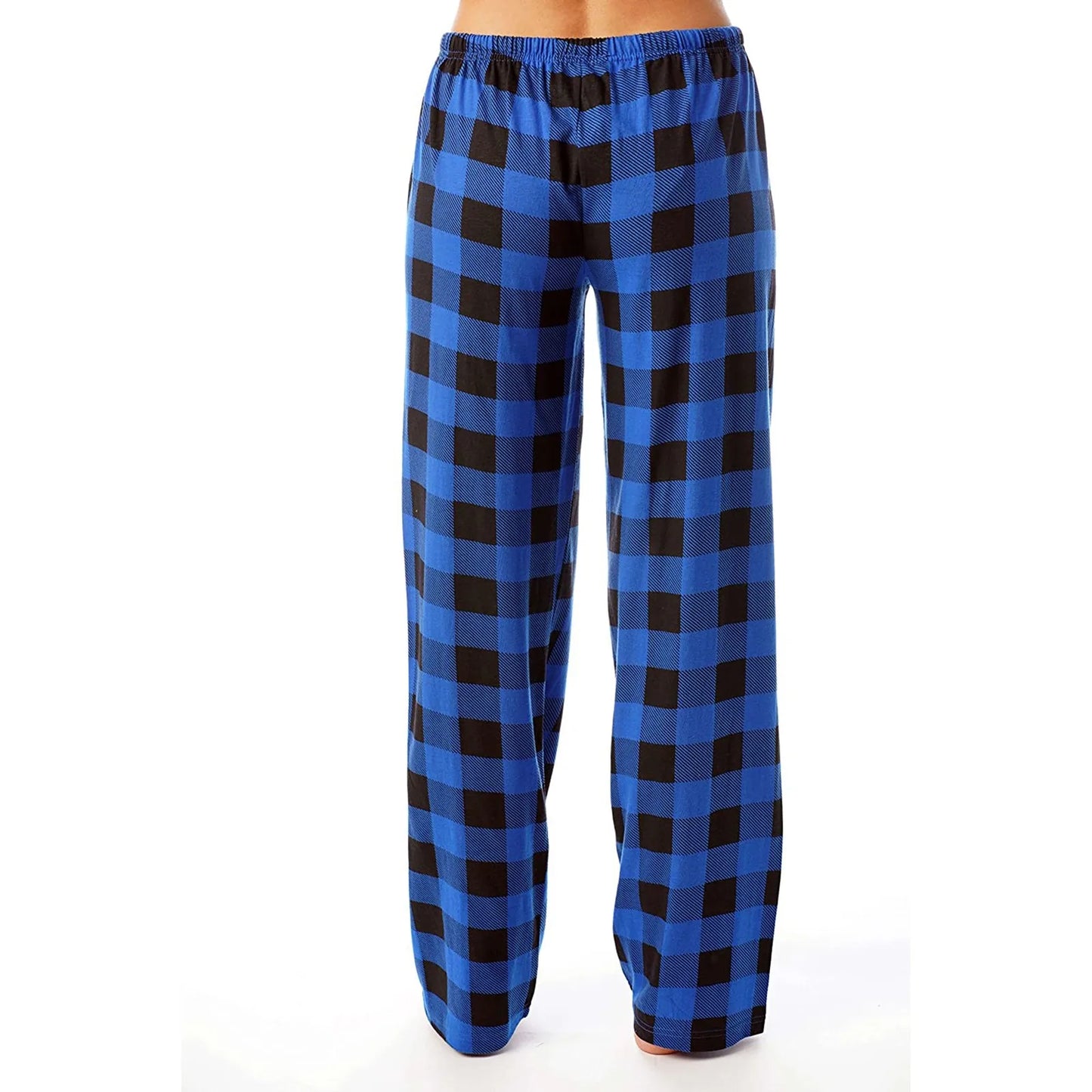 Autumn Winter Plaid Printed Pajama Pants for Women Fashion Casual Wide Leg Streetwear Clothing